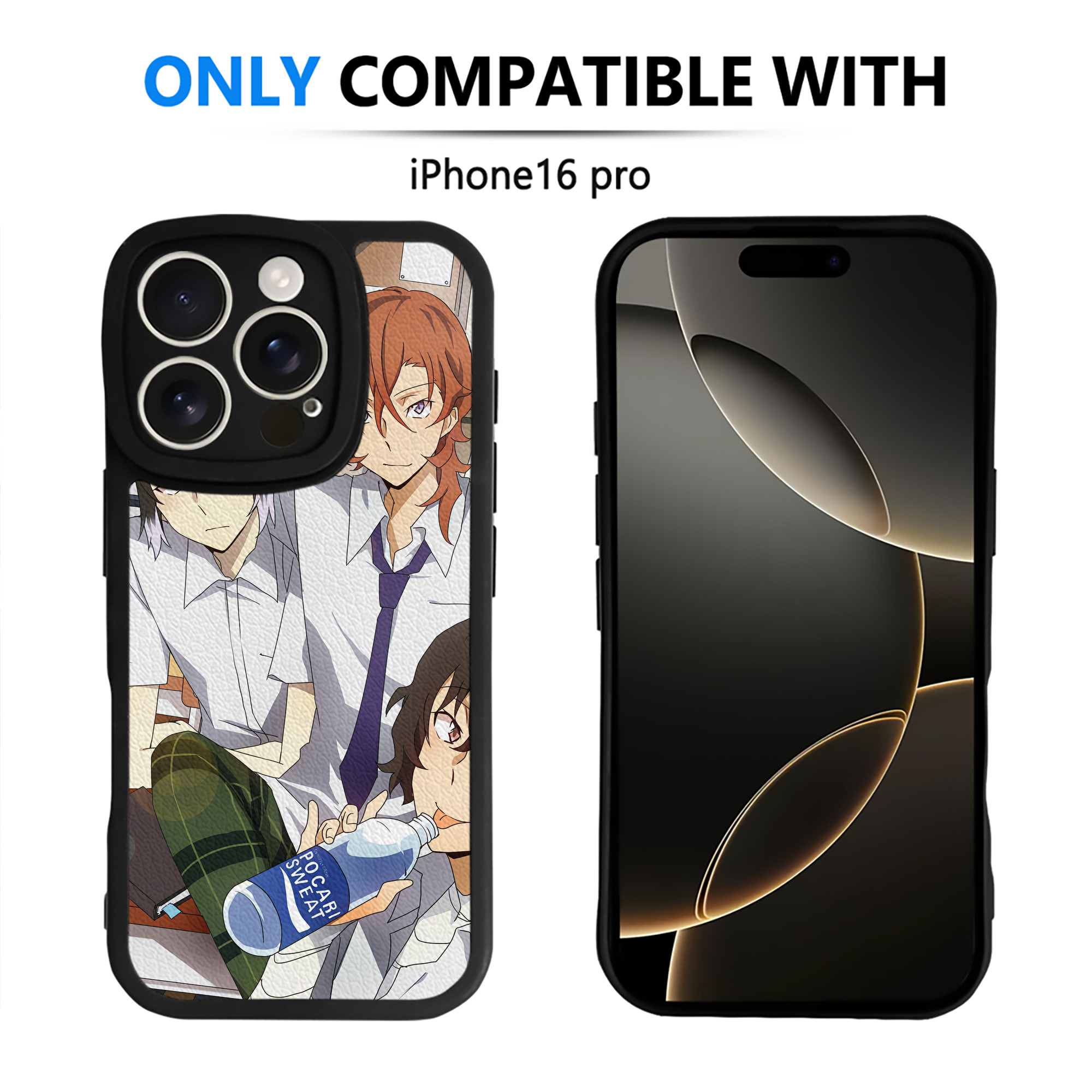 （画像用） 文豪ストレイドッグス Bungo Stray Dogs 【iPhone 16シリーズ対応】シリコンスマホケース（レザー調） 材質：シリコン